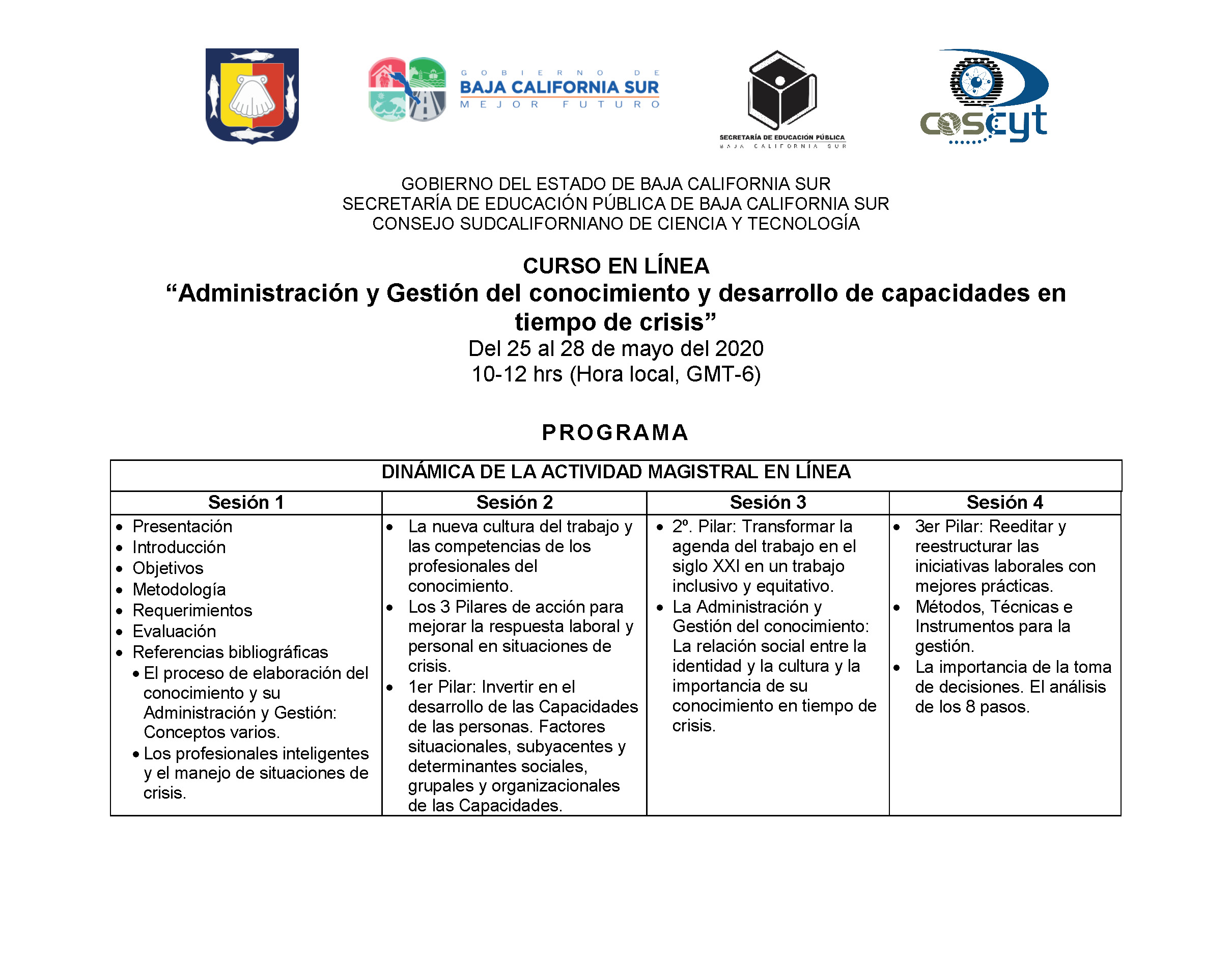 Programa Curso Gestión en tiempos de crisis Page 1