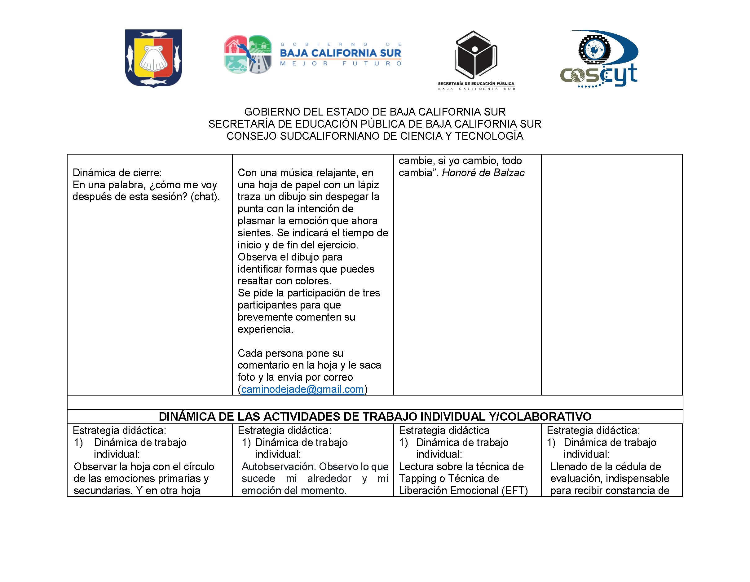 Programa Curso Manejo de emociones Page 2